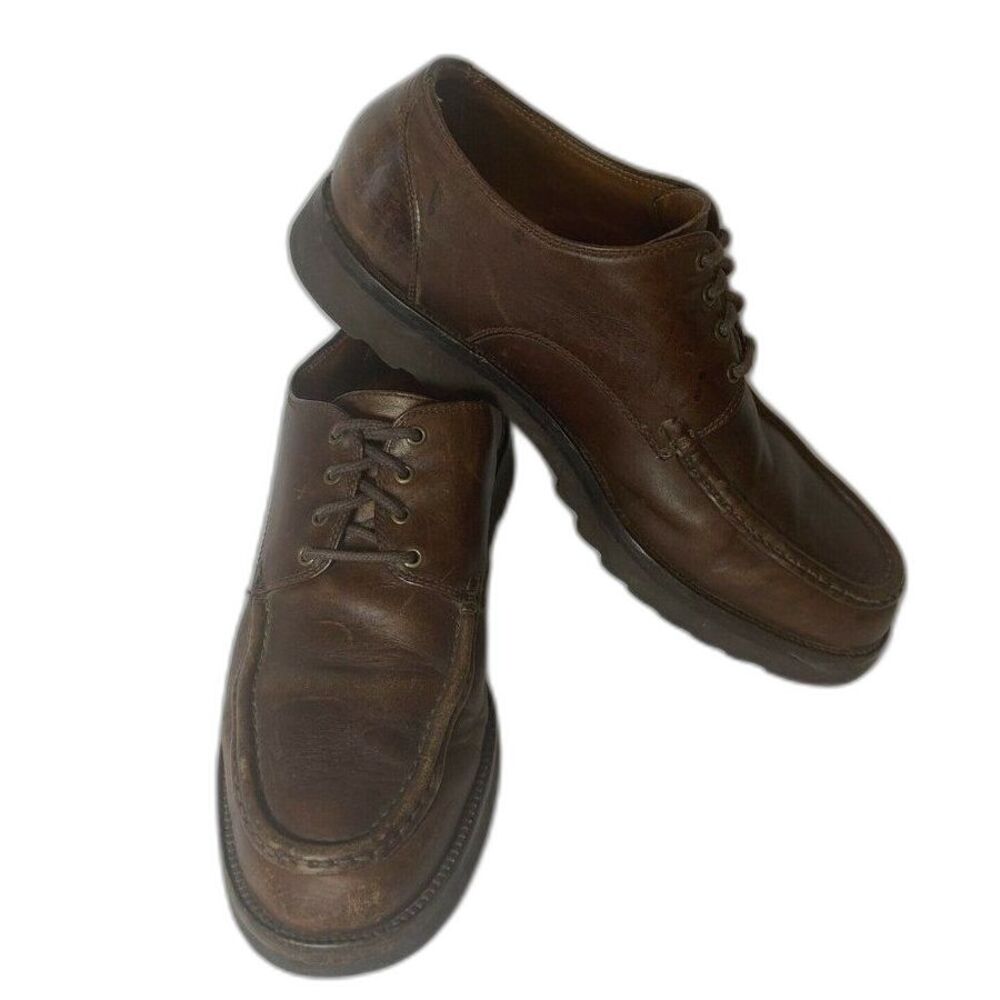 Cole Haan Grand OS Supreme Leather Shoes 10‎ Brown Lace Up Comfort Oxfords